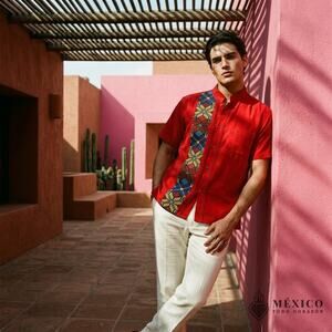 Traditional Mexican Embroidered Short Sleeve Shirt – Artisan Cultural  EXLARGE